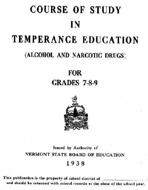 Temperance Education
