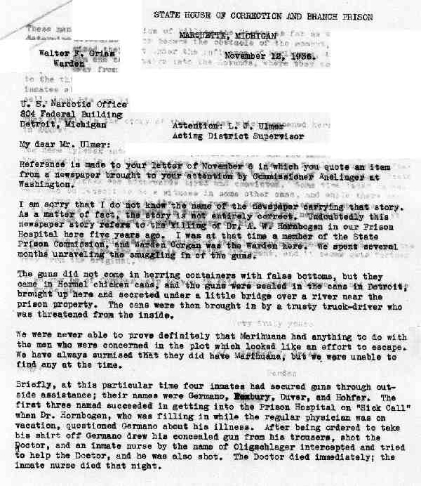 DEA Letter 1936-11-12
