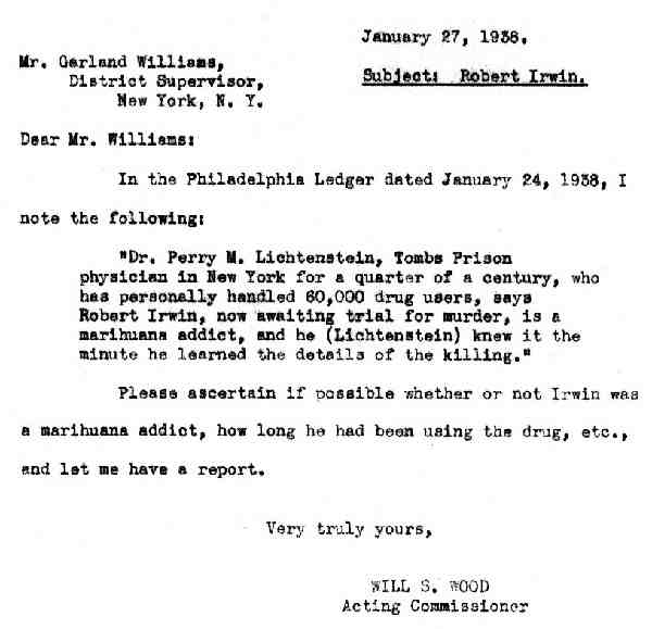 DEA Letter 1938-01-27