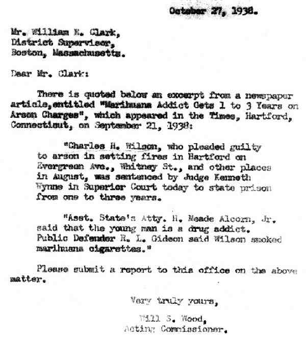 DEA Letter 1938-10-27