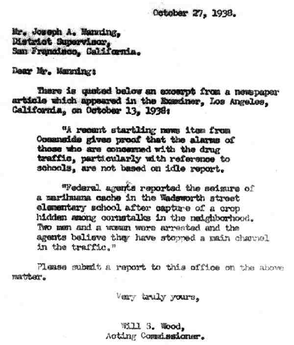 DEA Letter 1938-10-27