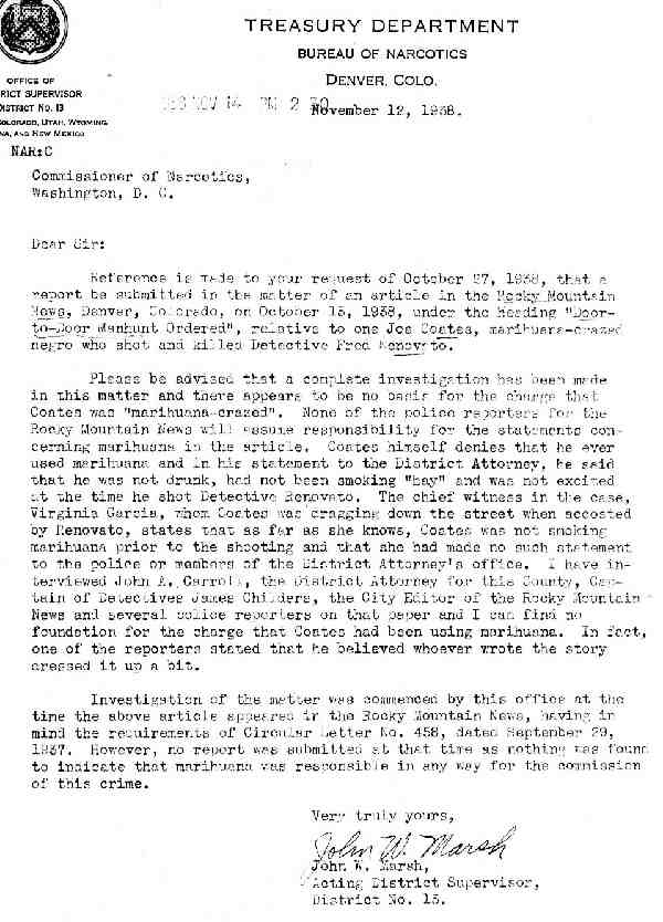 DEA Letter 1938-11-12