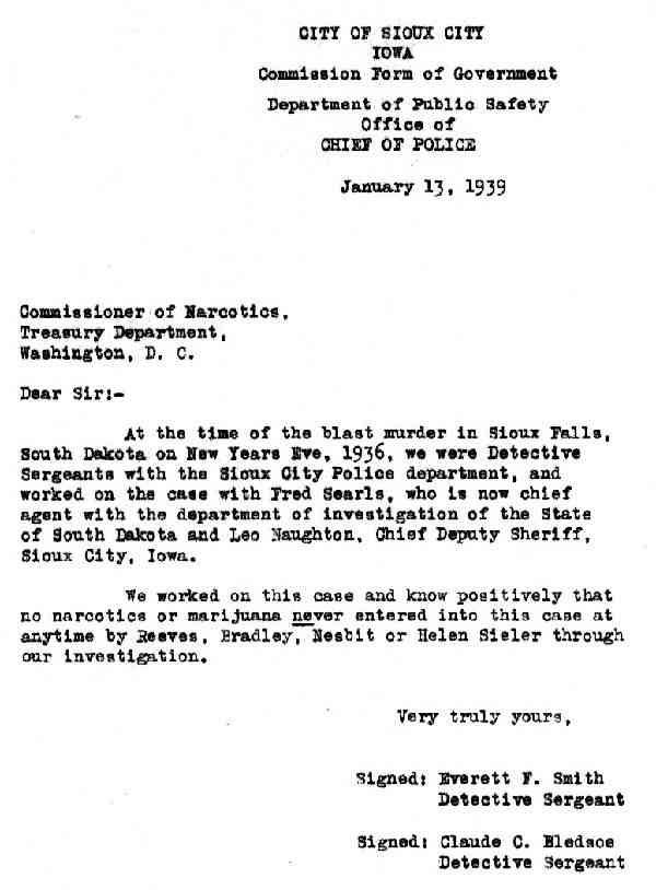 DEA Letter 1939-01-13B