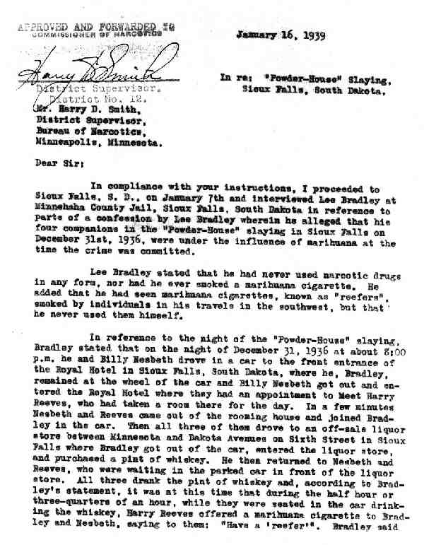 DEA Letter 1939-01-16