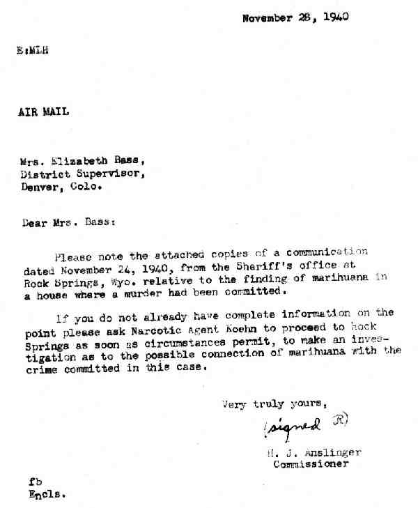 DEA Letter 1940-11-28