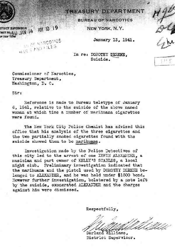DEA Letter 1941-01-13