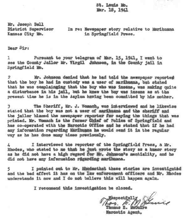 DEA Letter 1941-03-18