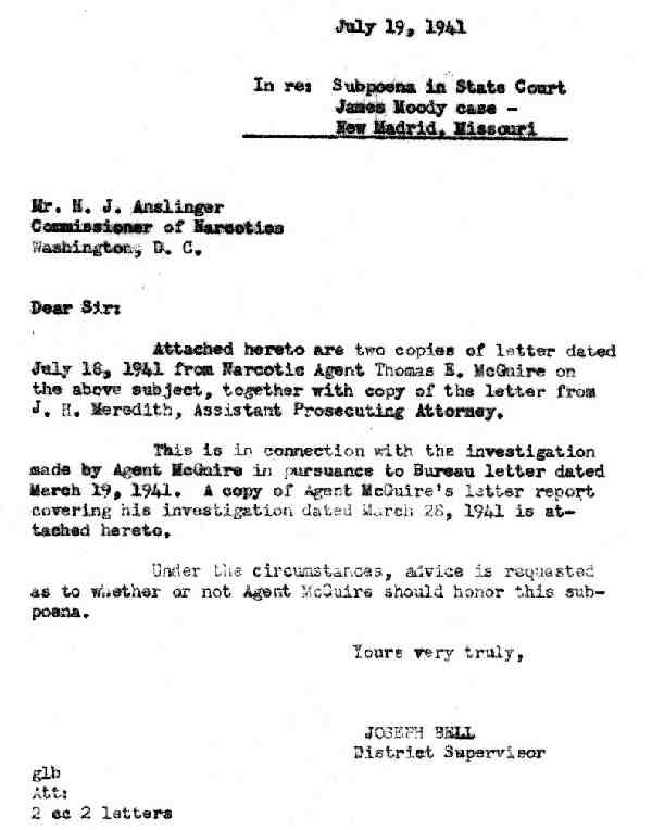 DEA Letter 1941-07-19