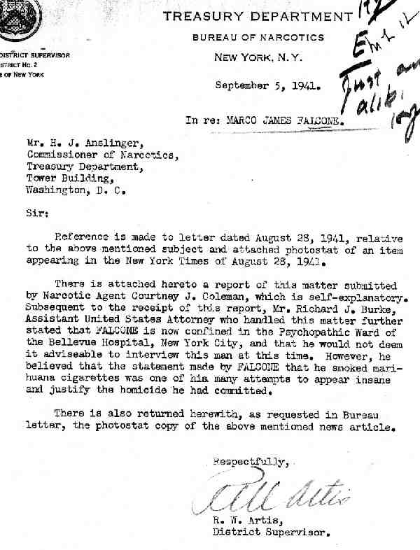 DEA Letter 1941-09-05