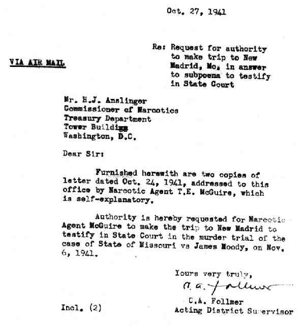 DEA Letter 1941-10-27