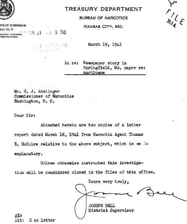DEA Letter 1941-03-19